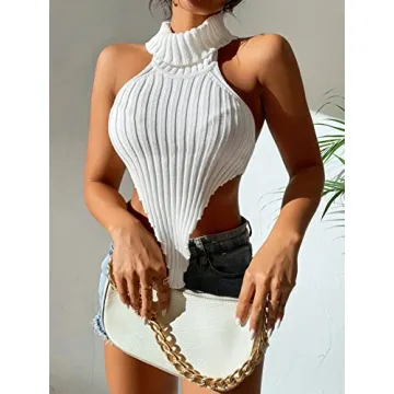 Stylish Backless Halter Top for Casual Outings