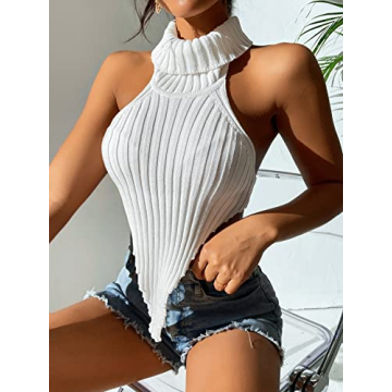 Stylish Backless Halter Top for Casual Outings