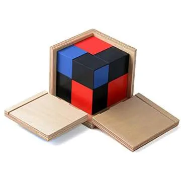 Montessori Binomial Cube,Montessori Math Toys Sensorial Materials for Toddlers,Kids