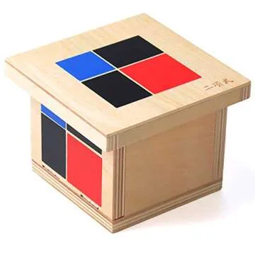 Montessori Binomial Cube,Montessori Math Toys Sensorial Materials for Toddlers,Kids