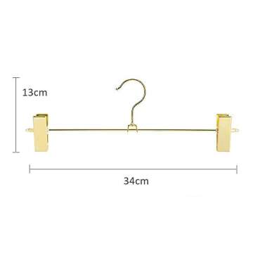 Jetdio Metal Heavy Duty Pants Skirt Slack Hangers,Trousers Hangers with Two Adjustable Non Slip Clip...