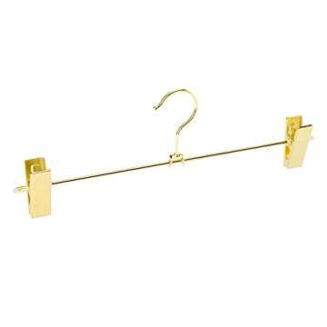Jetdio Gold Heavy Duty Hangers with Adjustable Clips - 12 Pack