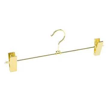 Jetdio Gold Heavy Duty Hangers with Adjustable Clips - 12 Pack
