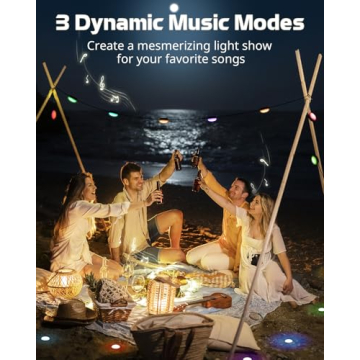 Aloihoy Outdoor Ground Lights - 33ft RGB Patio Decor