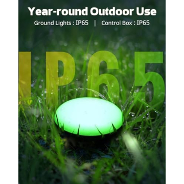 Aloihoy Outdoor Ground Lights - 33ft RGB Patio Decor