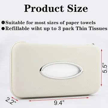 Stylish Car Visor Tissue Holder with Zipper Closure
