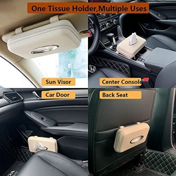 Stylish Car Visor Tissue Holder with Zipper Closure