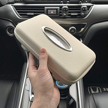 Stylish Car Visor Tissue Holder with Zipper Closure