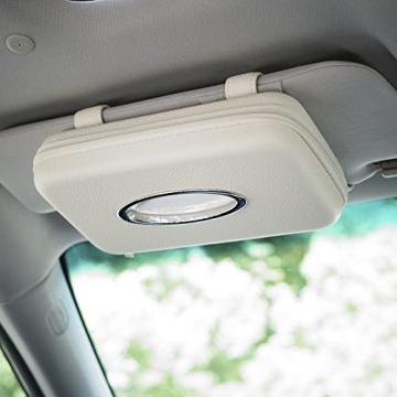 Stylish Car Visor Tissue Holder with Zipper Closure