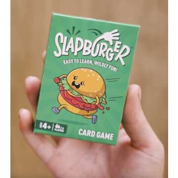 Slapburger Card Game - Fast-Paced Kids and Family Games for Ages 4 and Up - Fun Card Game for Birthdays, Classroom, Camping, Game Night & Friends - Easy to Play, 2 to 6 Players, 15 Minutes Playtime