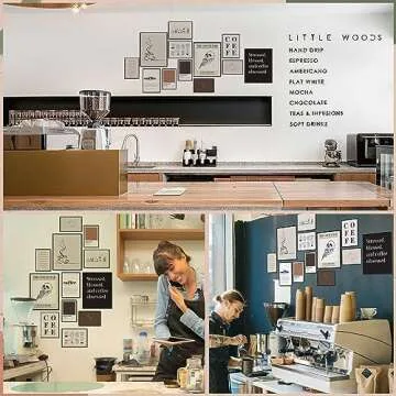 97 Decor Coffee Bar Decor - Coffee Wall Decor, Coffee Poster Print, Coffee Bar Essentials, Coffee Cart Accessories, Eclectic Coffee Shop Decorations, Vintage Coffee Pictures for Kitchen (UNFRAMED)