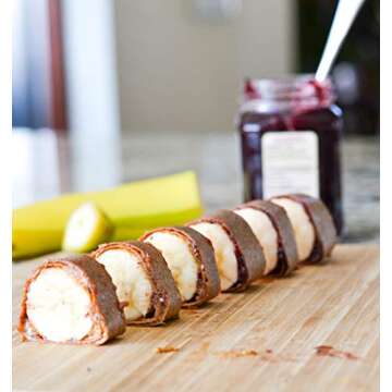 NUCO All-Natural, Certified Organic, Paleo, Gluten Free, Vegan Non-GMO, Kosher Raw Veggie Coconut Wraps Cinnamon Flavor. NO Salt Added Low Carb and Yeast Free 10 Count (Two Packs of Five Wraps Each)