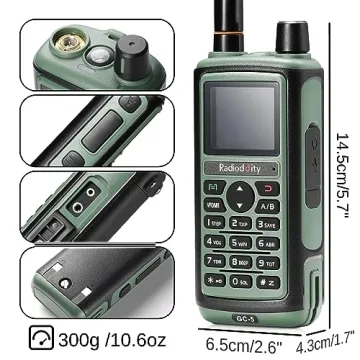 Radioddity GC-5 Dual Band Radio with Color LCD Display