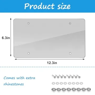 2-Pack Durable License Plate Protecters, Slim Design, Rust-Proof Aluminum Holder, Fits All Standard Plates, Screws Included (Blackk)