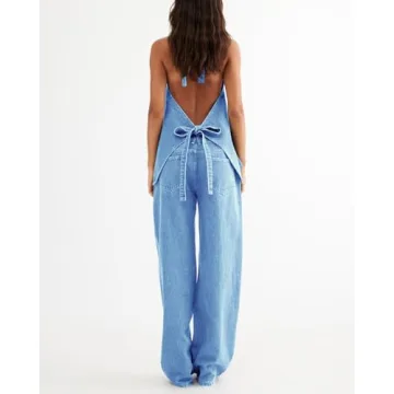 Fisoew Women's Denim Set Stylish Two-Piece Outfit