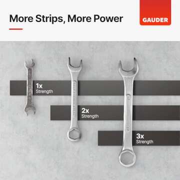 GAUDER Magnetic Tape Self Adhesive (0.6 Inch x 10 Feet) | Magnetic Strips with Adhesive Backing | Magnet Roll