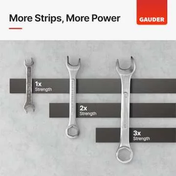 GAUDER Magnetic Tape Self Adhesive (0.6 Inch x 10 Feet) | Magnetic Strips with Adhesive Backing | Magnet Roll