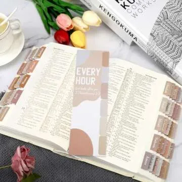 Brown Bible Tabs for Bible Journaling Supplies,Bible Study Tabs for Women and Men,66 Old and New Testament Bible Book Index Tabs for Christian Gift