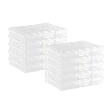 novelinks Transparent 4" x 6" Photo Storage Boxes - 10 Pack for Photos and Crafts