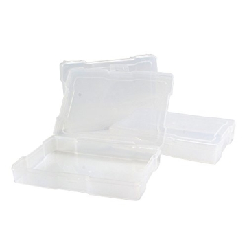 novelinks 4" x 6" Photo Storage Boxes - Clear Organizer - 10 Pack