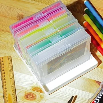 novelinks 4" x 6" Photo Storage Boxes - Clear Organizer - 10 Pack