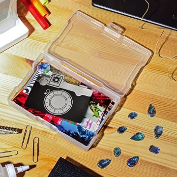 novelinks 4" x 6" Photo Storage Boxes - Clear Organizer - 10 Pack