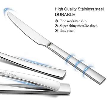 HaWare 65-Piece Flatware Set for 12, Elegant & Durable