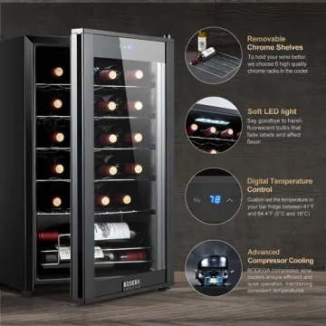 BODEGACOOLER 24 Bottle Wine Cooler Refrigerator for Wine Lovers