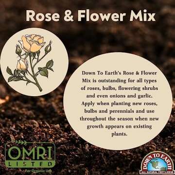 Down To Earth All Natural Fertilizers Organic Rose & Flower Mix 4-8-4, 5 lb