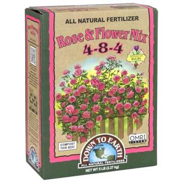 Down To Earth All Natural Fertilizers Organic Rose & Flower Mix 4-8-4, 5 lb