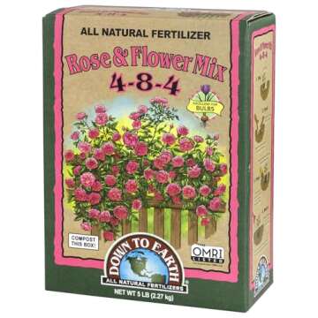 Down To Earth All Natural Fertilizers Organic Rose & Flower Mix 4-8-4, 5 lb