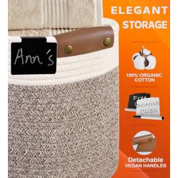 CHAT BLANC Cotton Rope Baskets - Stylish Storage Solutions