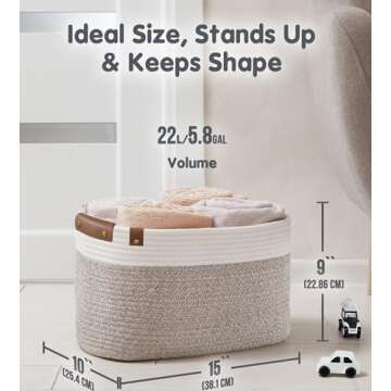 CHAT BLANC Cotton Rope Baskets - Stylish Storage Solutions