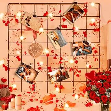 Valentines Day Decor 10FT 30 LED Valentines Day Garland with Lights Red Heart Lights String Battery Operated, Valentines Day Lights for Mantle Tree, Romantic Valentines Day Decoration for Home Bedroom