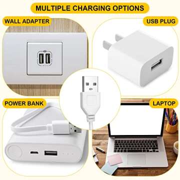 Tuanse 2 Sets Vanity LED Lights Kit 28 Dimmable Bulbs with 3 Color Modes, Plug in Makeup Mirror Light with Adjustable Color and Brightness for Bedroom Bathroom, USB Cable, No Mirror Included