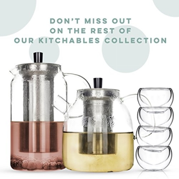 Kitchables Insulated Glass Tea Cups for Hot Beverages