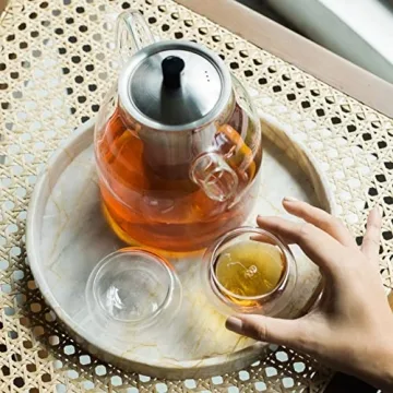 Kitchables Insulated Glass Tea Cups for Hot Beverages