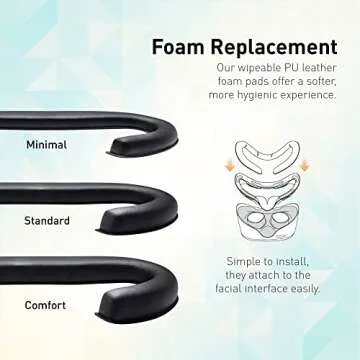 VR Cover Fitness Facial Interface Bracket & Foam Comfort Replacement with Lens Protector Cover for Oculus/Meta Quest 2 (Dark Grey & Black + Comfort Foam)