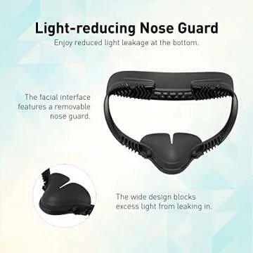 VR Cover Fitness Facial Interface Bracket & Foam Comfort Replacement with Lens Protector Cover for Oculus/Meta Quest 2 (Dark Grey & Black + Comfort Foam)