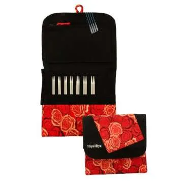 HiyaHiya Interchangeable 4 inch (10cm) Sharp Steel Knitting Needle Set Small Tip Sizes (US 2-8) HISS...