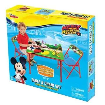 Jakks 43051 Mickey Mouse Table & Chairs Set For Kids - Furniture