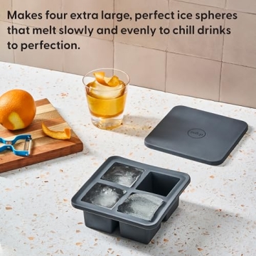 W&P Silicone Extra Large Ice Cube Tray with Lid