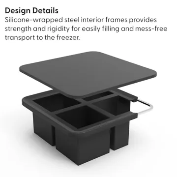 W&P Silicone Extra Large Ice Cube Tray with Lid