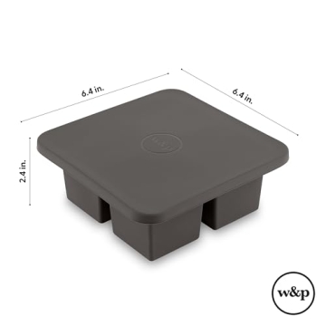 W&P Silicone Extra Large Ice Cube Tray with Lid