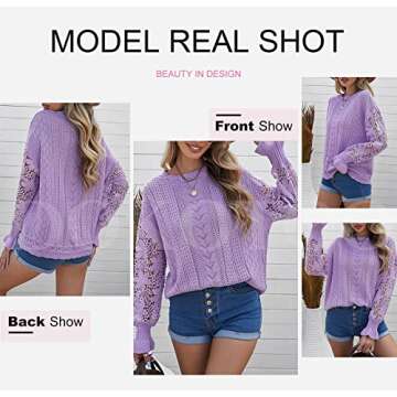 Dokotoo Crochet Lace Sweater for Women - Cozy & Stylish