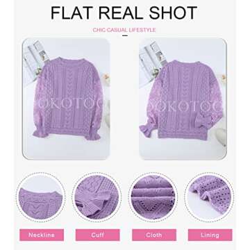 Dokotoo Crochet Lace Sweater for Women - Cozy & Stylish