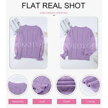 Dokotoo Crochet Lace Sweater for Women - Cozy & Stylish