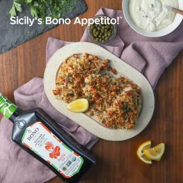 Bono Sicilian Extra Virgin Olive Oil | Organic | Sicilia PGI | 100% Italian Extra Virgin Olive Oil, 16.9 oz