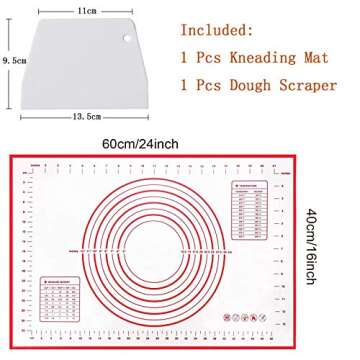 Silicone Baking Mats Non Slip Pastry Mat Extra Large With Measurement 16"W x 24"L, Baking Supplies, ...