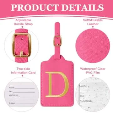 Personalized Initial Luggage Tags - Stylish Travel Accessories